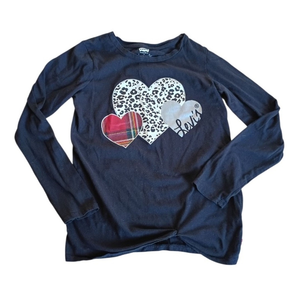Levi's black long sleeve with heart design
